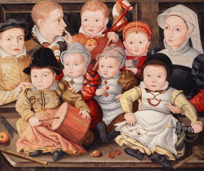 Groepsportret van kinderen, 1565 door Ludger Tom the Younger Ring
