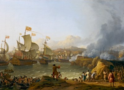 De Slag bij Vigo Bay door Ludolf Bakhuizen