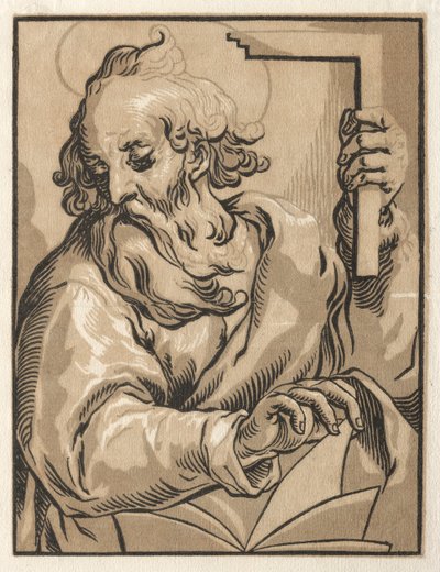 Christus en de apostelen: St. Thomas (met de vierkant) door Ludolph Büsinck