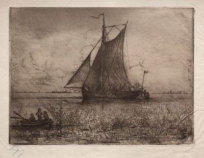 Nederlands Rivierlandschap door Ludovic Napoléon, Vicomte Lepic