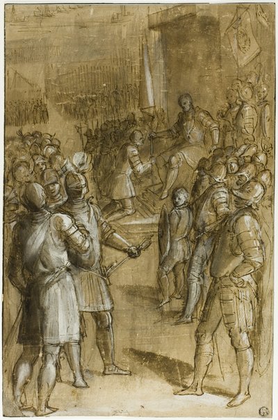 Studie voor Cosimo I Reorganisatie van de Toscaanse troepen door Ludovico Buti