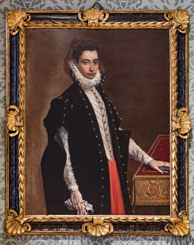 Portret van Lucrezia Bentivoglio Leoni door Ludovico Carracci