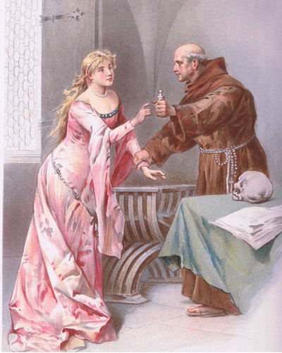Broeder: Houd dochter, ik zie een soort hoop, illustratie uit Romeo en Julia door Ludovico Marchetti