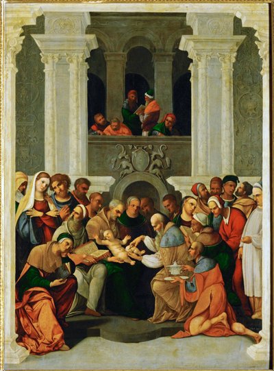 Besnijdenis (populierenhout) door Ludovico Mazzolino