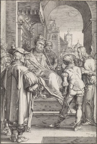 Christus voor Pilatus door Ludovicus Siceram