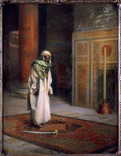 In de moskee, circa 1921 (olieverf op doek) door Ludwig Deutsch