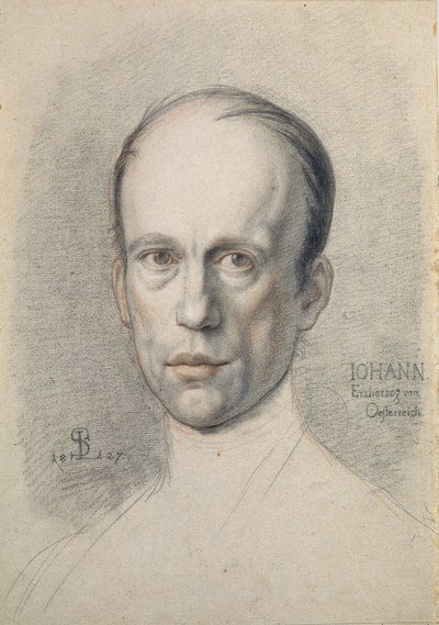 Portret van aartshertog Jan van Oostenrijk door Ludwig Ferdinand Schnorr von Carolsfeld
