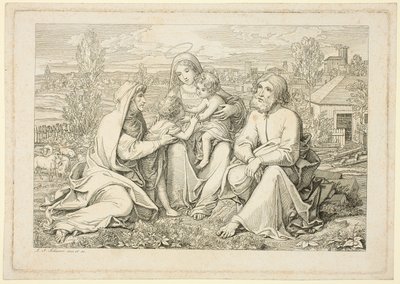De Heilige Familie door Ludwig Ferdinand Schnorr von Carolsfeld
