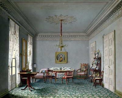Saloninterieur in het Paleis in Stuttgart, Wurttemberg door Ludwig Holthausen
