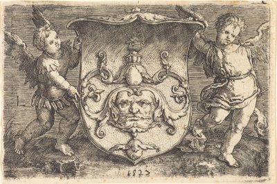 Schild met Mascaron door Ludwig Krug