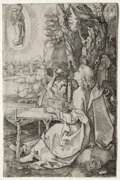 St. Johannes op het Eiland Patmos door Ludwig Krug