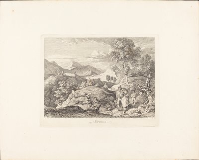 Olevano door Ludwig Richter