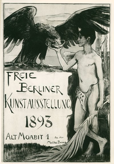 Ludwig von Hofmann: Vrije Berlijnse Kunsttentoonstelling ... (litho) door Ludwig von Hofmann