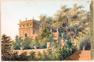 Uitzicht op Villa Pallavicini delle Peschiere, Genua door Luigi Garibbo