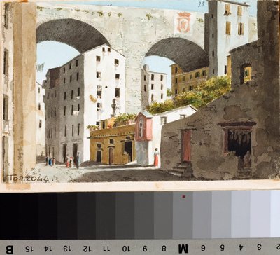 Uitzicht op de brug Carignano in Genua door Luigi Garibbo