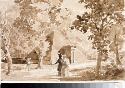 Uitzicht op de piramide van Parco delle Cascine in Florence door Luigi Garibbo