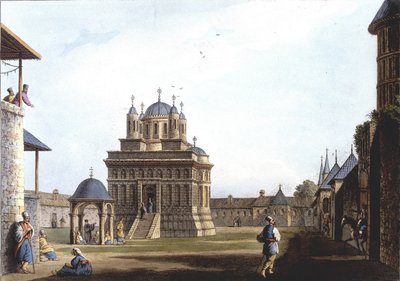 Kerk en Klooster van Sint Maria, Turkije. in "Views in the Ottoman Dominions, in Europe, in Asia, and some of the Mediterranean islands" van de originele tekeningen gemaakt door Luigi Mayer, Londen door Luigi Mayer