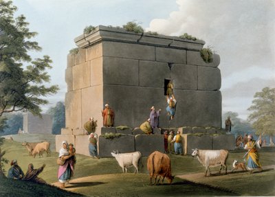 Monument tussen Tripoli en Tortosa, gegraveerd door William Watts, 1806 door Luigi Mayer
