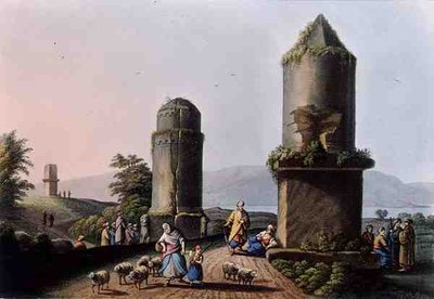 Monumenten bij Tortosa, in Syrië, uit 