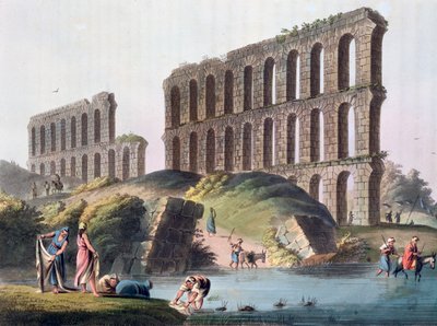 Ruïnes van het Grote Aquaduct van het Oude Carthago, Tunesië, 1803 door Luigi Mayer