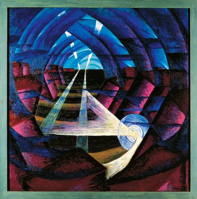 Zwitserland, Basel, Compenetratie van Huizen+Licht+Lucht door Luigi Russolo