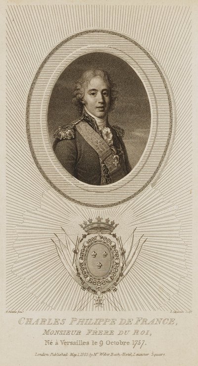 Charles Philippe de France door Luigi Schiavonetti