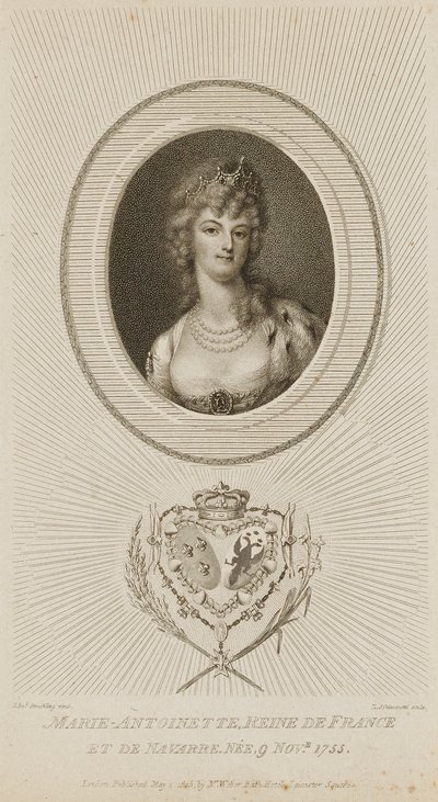 Marie Antoinette, koningin van Frankrijk door Luigi Schiavonetti
