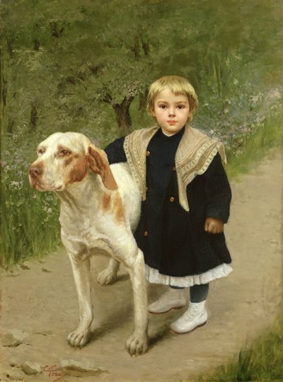 Jong Kind en een Grote Hond door Luigi Toro