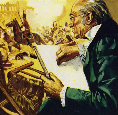 In 1808 kwam het volk van Madrid in opstand tegen de Fransen en Goya legde hun strijd vast (kleurenlitho) door Luis Arcas Brauner