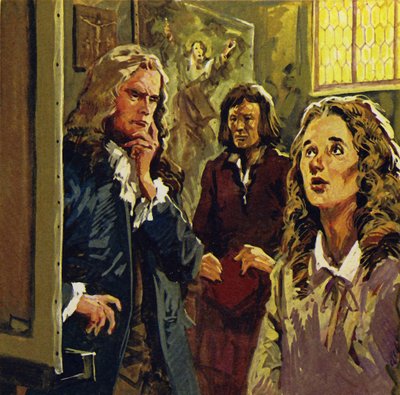 Watteau werd door de schilder Gerin aangenomen als leerling (kleurenlitho) door Luis Arcas Brauner