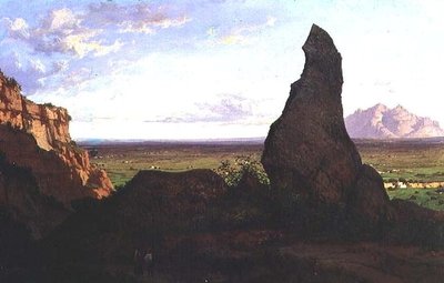 Landschap met een Prominente Rots door Luis Rigalt