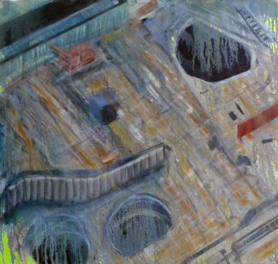 Metastructuur V, 2015 (olieverf op doek) door Luke M Walker