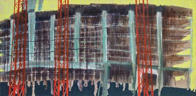 Werk in uitvoering I, 2014 (olieverf en acryl op doek) door Luke M Walker