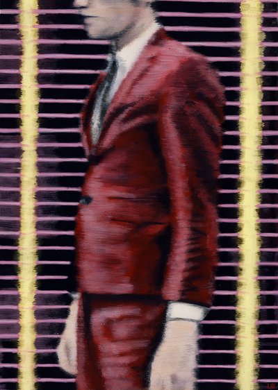 Een windwijzer Haan, c.2013 (acrylverf op papier) door Luke Waller