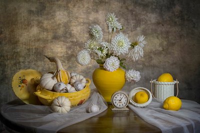 Citroenen Dahlia’s Oogst door Lydia Jacobs
