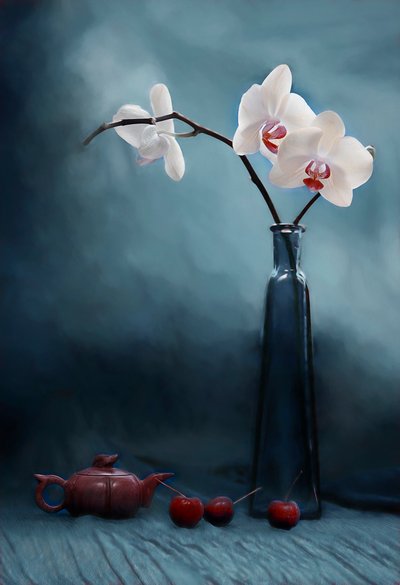 Orchideeën, thee en kersen door Lydia Jacobs