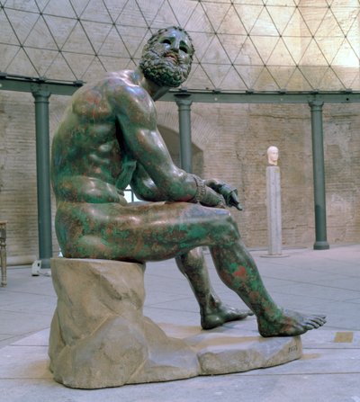 Bokser van Thermon, Hellenistisch bronzen standbeeld, ca. 1e eeuw AD door Lysippos