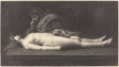 Leviet van Efraïm en Zijn Dode Vrouw door M.G. Fuchs after Jean Jacques Henner