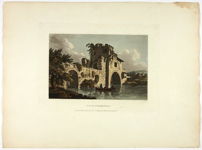 Ponte Nomentano, plaat zevenentwintig uit Ruïnes van Rome door M. Dubourg