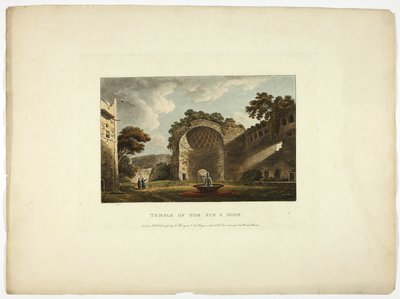 Tempel van de zon en de maan, plaat twee uit Ruïnes van Rome door M. Dubourg
