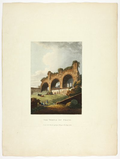 De Tempel van de Vrede, plaat negen van de Ruïnes van Rome door M. Dubourg