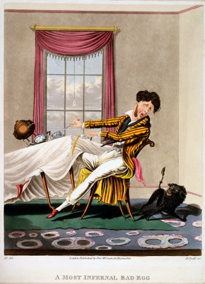Een Zeer Slecht Ei, prent gemaakt door H. Pyall, 1827 door M. Egerton
