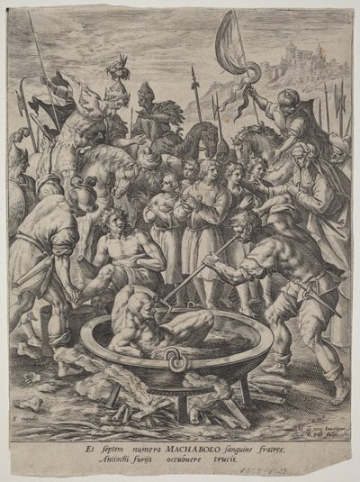 De zeven Makkabese broers gedood door Antiochus door Maarten de Vos