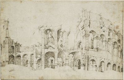 Maarten van Heemskerck - Rome, the Colosseum door Maarten van Heemskerck