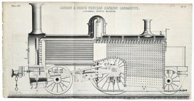 London and North Western Express Locomotive plaat 138 door Mackay & Kirkwood