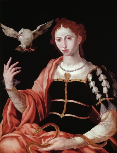 Een allegorie van onschuld en sluwheid door Maerten van Heemskerck