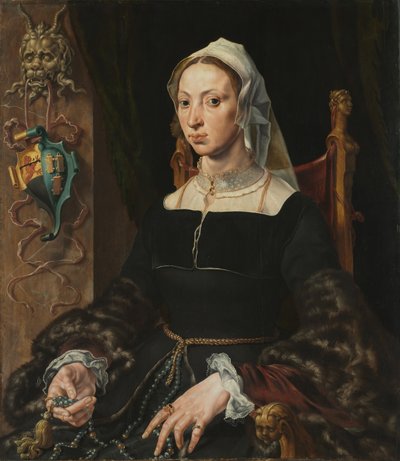 Portret van Machtelt Suijs, ca. 1540-1545 door Maerten van Heemskerck