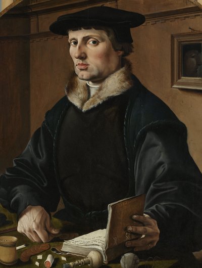 Portret van een Man, Mogelijk Pieter Gerritsz Bicker door Maerten van Heemskerck