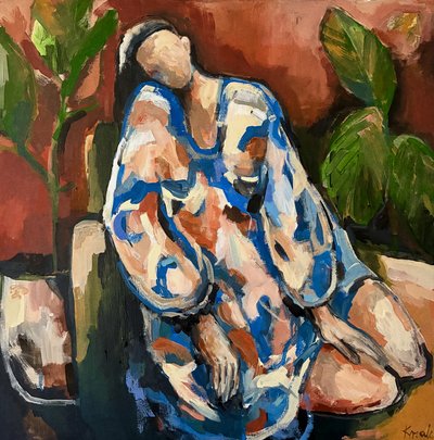 Rustige figuur binnenshuis door Magdalena  Krzak