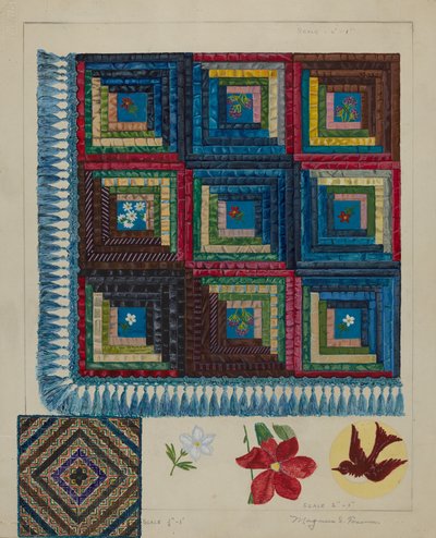 Quilt - Log Cabin patroon door Magnus S. Fossum